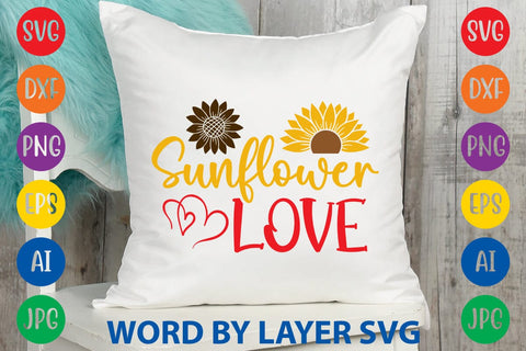 Sunflower Love SVG Design SVG Rafiqul20606 