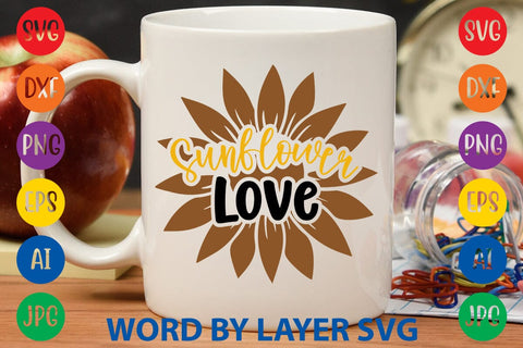 Sunflower Love SVG Design SVG Rafiqul20606 