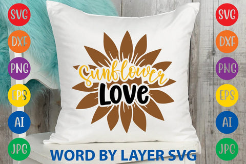 Sunflower Love SVG Design SVG Rafiqul20606 