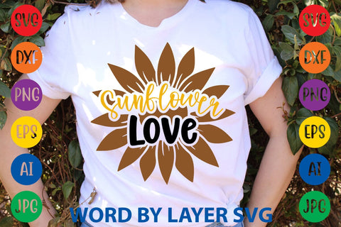 Sunflower Love SVG Design SVG Rafiqul20606 