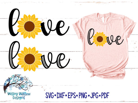 Sunflower Love SVG | Fall SVG Cut File SVG Wispy Willow Designs 