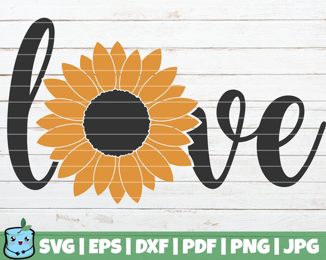 Sunflower Love SVG MintyMarshmallows 
