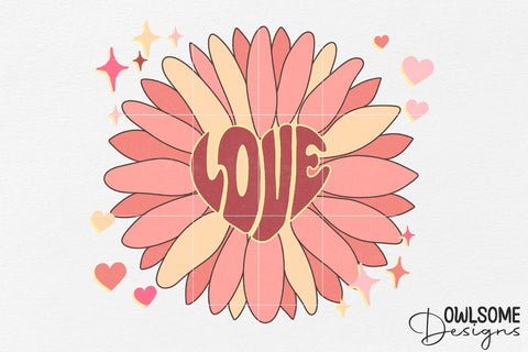 Sunflower Love Valentine PNG Sublimation Sublimation Owlsome.Designs 