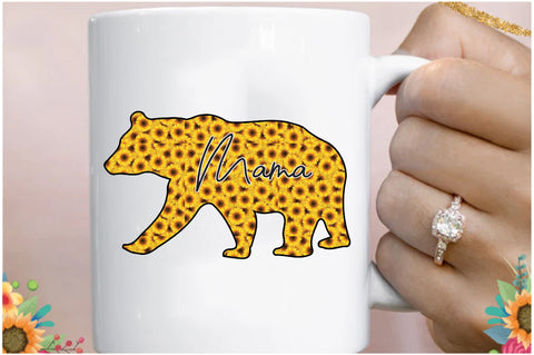 Sunflower Mama Bear Sublimation Sublimation Jagonath Roy 