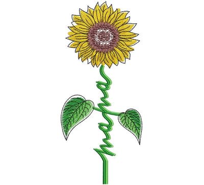 Sunflower mama embroidery design, 5 sizes. Embroidery/Applique DESIGNS ArtEMByNatalia 