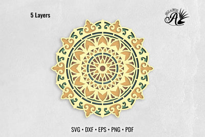 Sunflower Mandala layered SVG files SVG Angel on Empire 