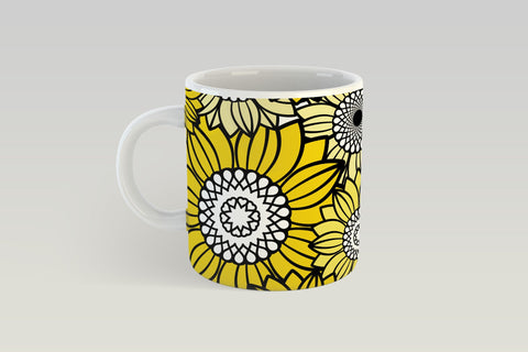 Sunflower Mandala Mug Sublimation, Fall Mug Wrap Sublimation, Floral Mug Sublimation. Sublimation Elinorka 