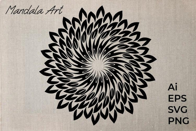 Sunflower Mandala Silhouette SVG Masyafi Studio 