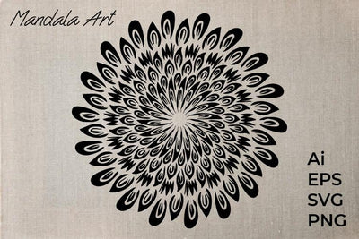 Sunflower Mandala Silhouette SVG Masyafi Studio 