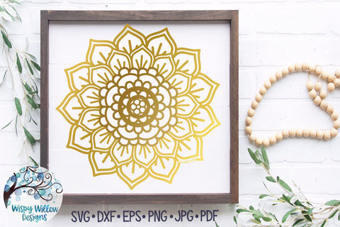 Sunflower Mandala SVG Bundle SVG Wispy Willow Designs 