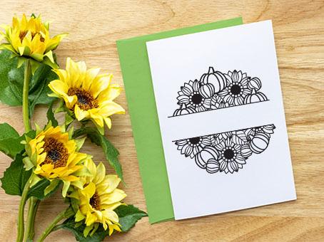 Sunflower Mandala SVG, Split Monogram SVG, Fall SVG. SVG Elinorka 