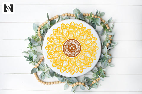 Sunflower Mandala Svg, Sunflower Svg, Mandala Svg, Flower Svg SVG Pinoyart Kreatib 