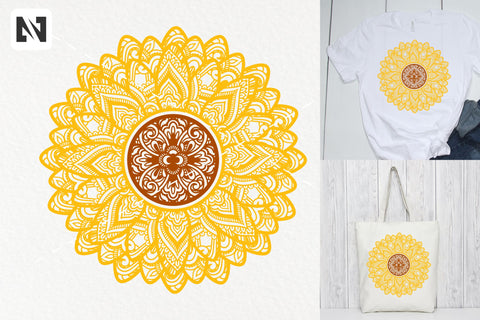 Sunflower Mandala Svg, Sunflower Svg, Mandala Svg, Flower Svg SVG Pinoyart Kreatib 