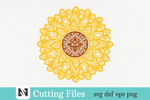 Sunflower Mandala Svg, Sunflower Svg, Mandala Svg, Flower Svg SVG Pinoyart Kreatib 