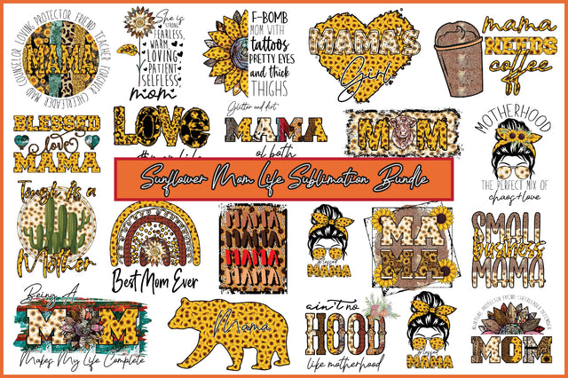 Sunflower Mom Life Sublimation Bundle Sublimation Jagonath Roy 