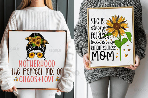 Sunflower Mom Life Sublimation Bundle Sublimation Regulrcrative 
