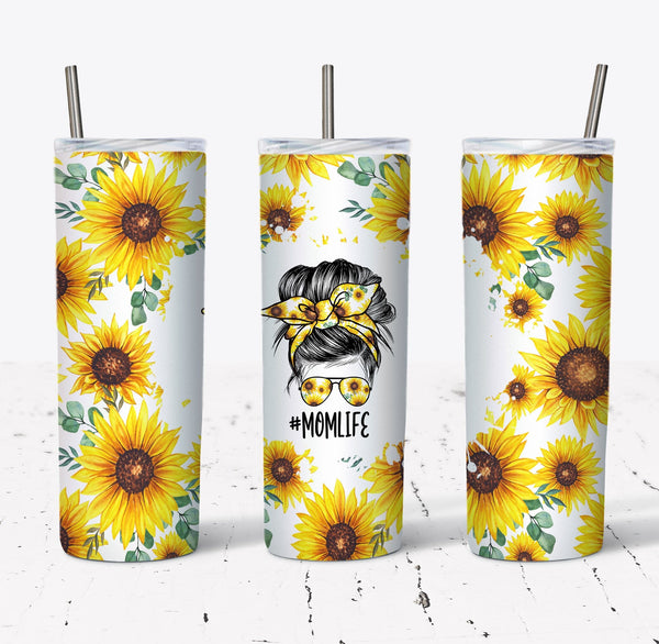 Daisy Tumbler, Mom Tumbler, Glitter Daisy Mom Tumbler