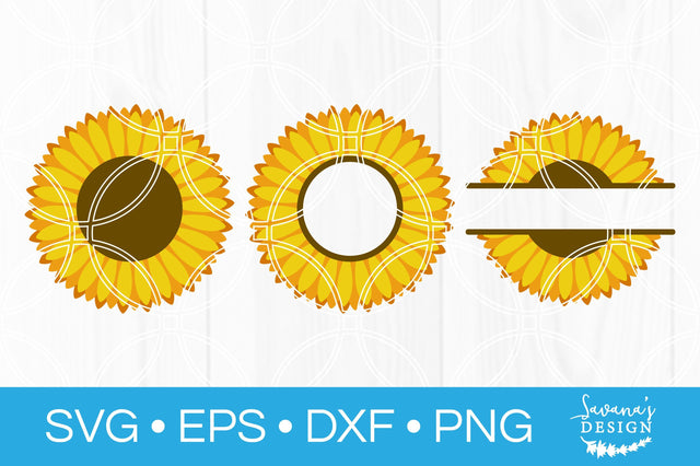 Sunflower Monogram Bundle SVG SavanasDesign
