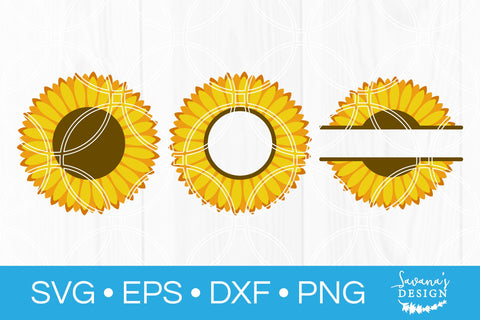 Sunflower Monogram Bundle SVG SavanasDesign 
