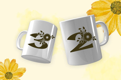 Sunflower Monogram Font Illushvara Design 