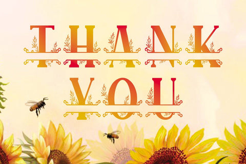 Sunflower Monogram Font Mozarella 