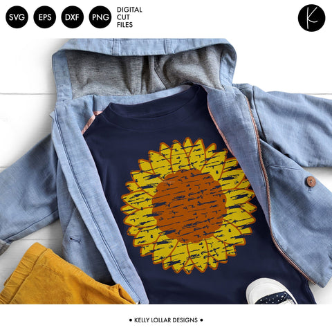 Sunflower Monogram Pack SVG Kelly Lollar Designs 
