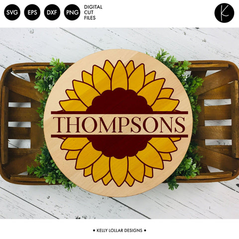 Sunflower Monogram Pack SVG Kelly Lollar Designs 