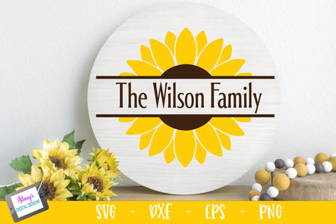 Sunflower Monogram | Sunflower SVG SVG Stacy's Digital Designs 