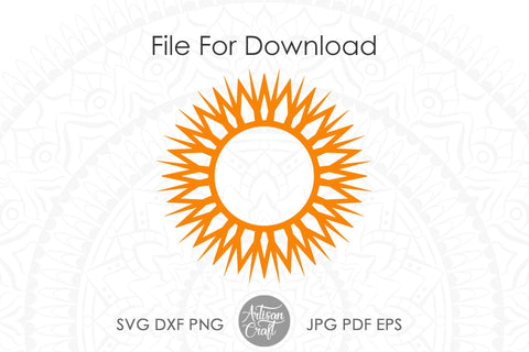 Sunflower monogram SVG, cut file, monogram frame SVG SVG Artisan Craft SVG 