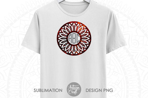 Sunflower Monogram SVG SVG Artisan Craft SVG 