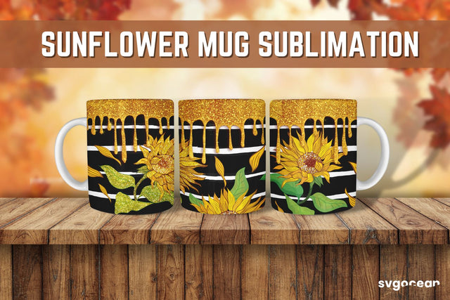 Sunflower Mug | PNG Bundle | Mug Wrap Sublimation SvgOcean 