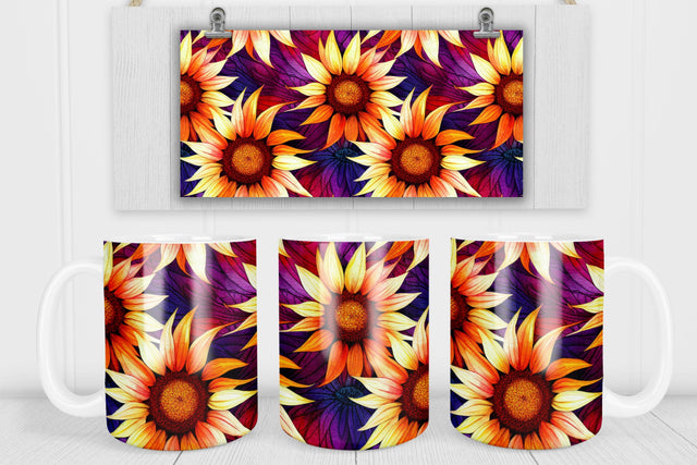 Sunflower mug sublimation design | Sunflower mug PNG Sublimation Svetana Studio 