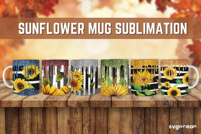Sunflower Mug Sublimation | PNG Bundle | Mug Wrap Sublimation SvgOcean 