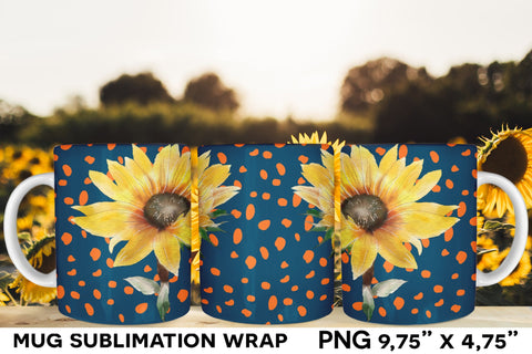 Sunflower Mug Wrap Bundle, Floral Mug Sublimation Sublimation Natasha Prando 