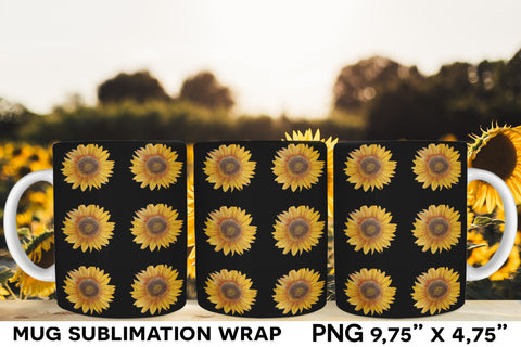 Sunflower Mug Wrap Bundle, Floral Mug Sublimation Sublimation Natasha Prando 