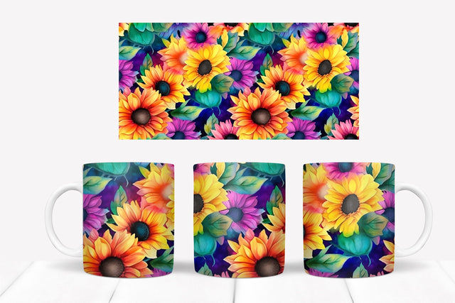 Sunflower mug wrap | Sunflower mug sublimation Sublimation Svetana Studio 