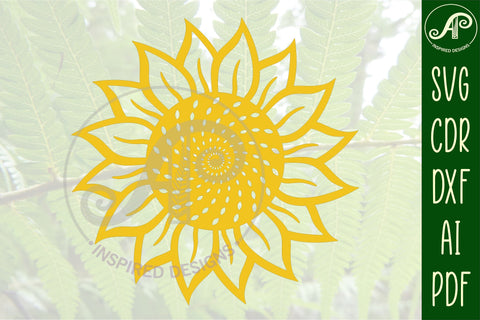 Sunflower Name sign svg laser cut template bundle SVG APInspireddesigns 