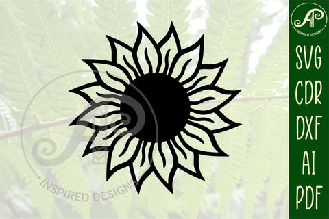 Sunflower Name sign svg laser cut template bundle SVG APInspireddesigns 