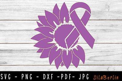 Sunflower Pancreatic Cancer SVG, Pancreatic Cancer svg, Cancer Awareness Svg, Ribbon Svg, Pancreatic Cancer png, Svg cut file to use Cricut SVG SilaBerlin 