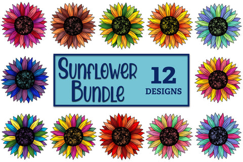 Sunflower PNG Bundle Sublimation B Renee Design 