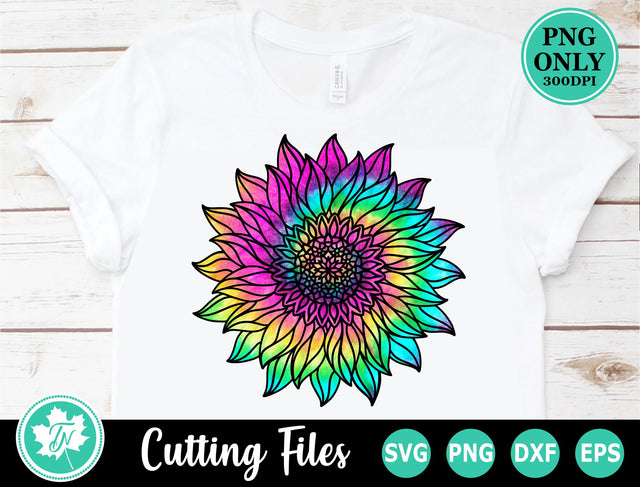 Sunflower PNG | Tie Dye Sunflower PNG | PNG for Sublimation Sublimation TrueNorthImagesCA 
