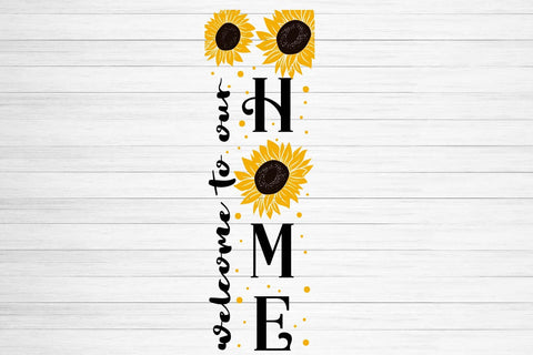Sunflower Porch Sign SVG. Farm Porch Sign. Vertical sign svg. SVG Samaha Design 