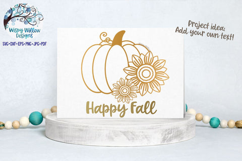 Sunflower Pumpkin SVG Bundle SVG Wispy Willow Designs 