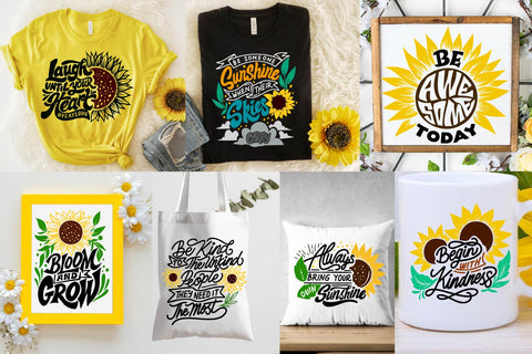 Sunflower Quotes SVG bundle, Sunshine sun svgs SVG Paper Switch 
