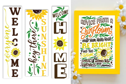 Sunflower Quotes SVG bundle, Sunshine sun svgs SVG Paper Switch 