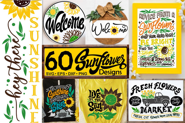 Sunflower Quotes SVG bundle, Sunshine sun svgs SVG Paper Switch 