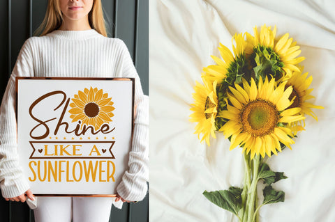 Sunflower Quotes SVG Bundle SVG Regulrcrative 