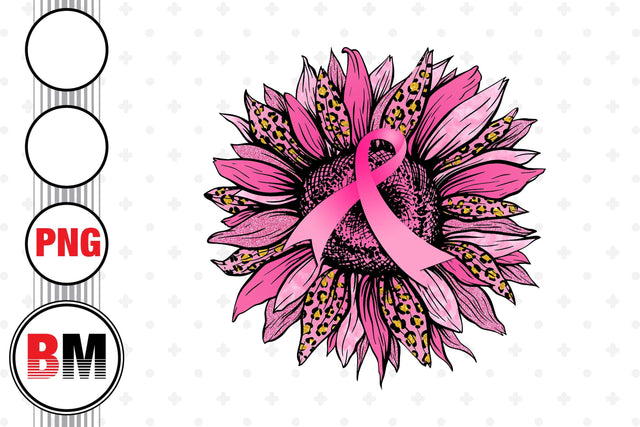 Sunflower Ribbon Cancer PNG Files Sublimation BMDesign 