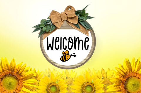 Sunflower Round Signs Bundl SVG Regulrcrative 