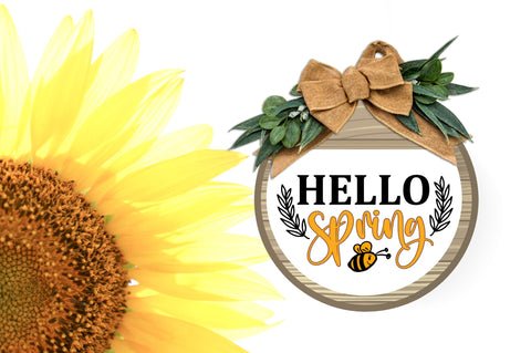 Sunflower Round Signs Bundl SVG Regulrcrative 